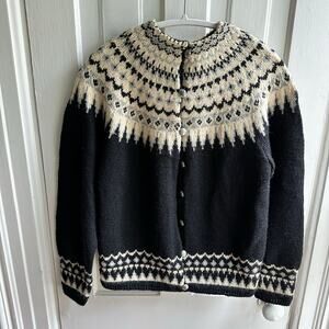 Vintage William Schmidt Co Oslo Norwegian Handknit Cardigan Sweater